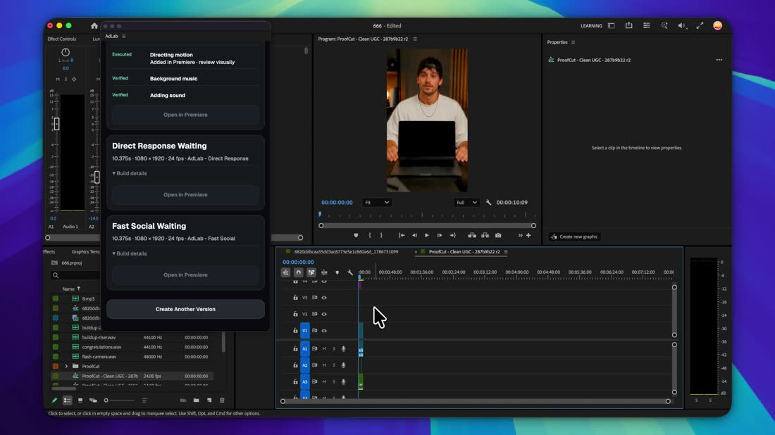 AdLab workflow preview: Pick a direction.