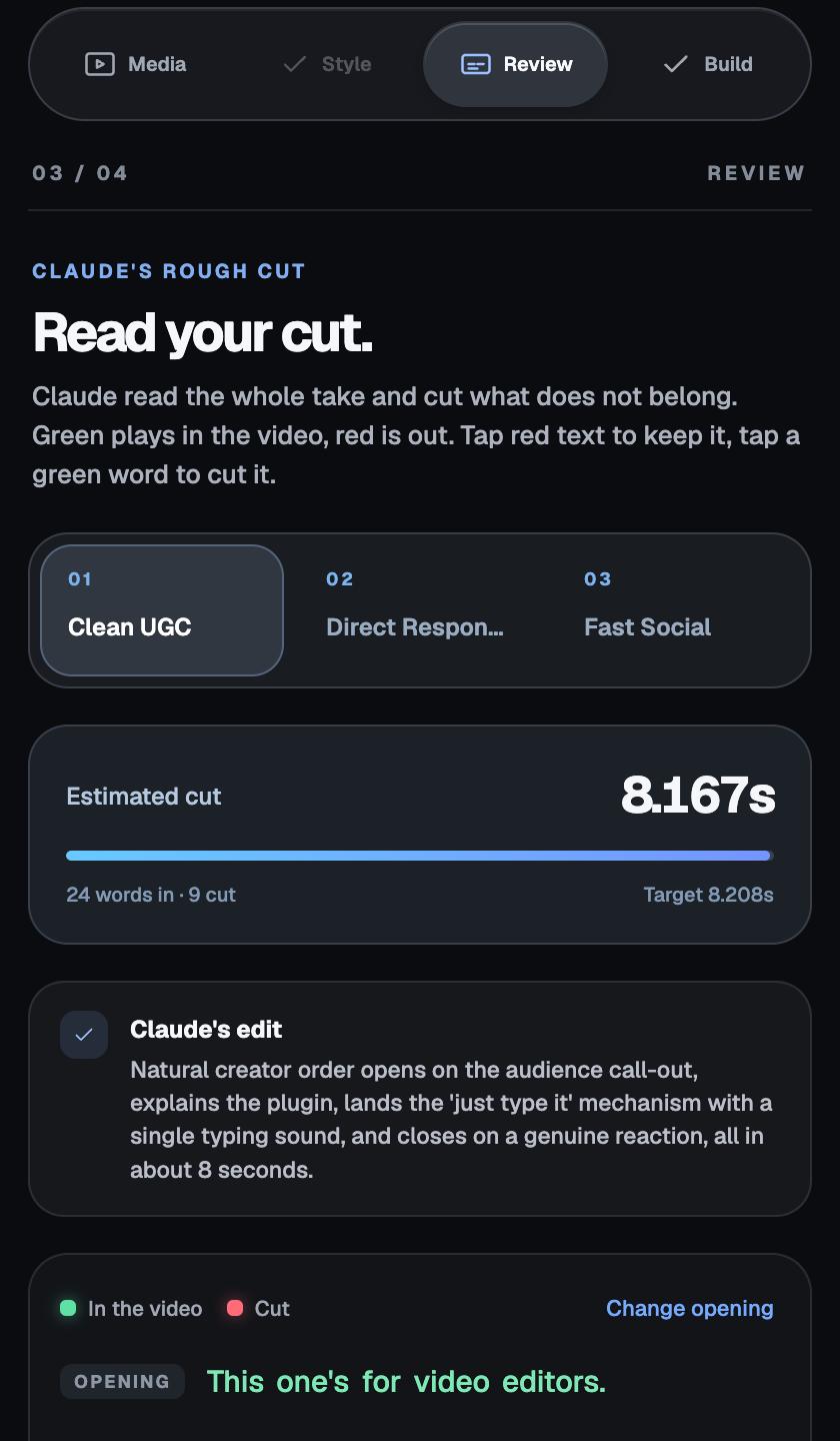 AdLab review screen inside Premiere Pro